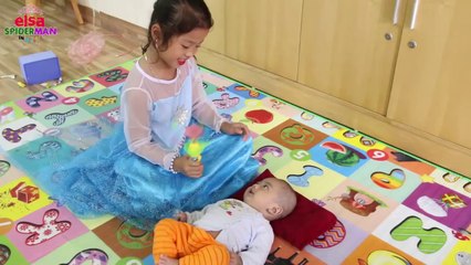 Frozen Elsa vs Spiderman # Joker Maleficent Kidnap BABY, Anna, Doctor,Prank  & Police! Superman fun!-gkla8df1