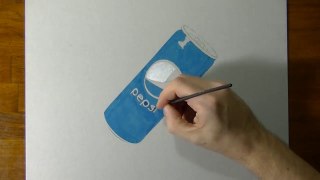 Drawing of a Pepsi can - How to draw 3D Art-WqBV-kif