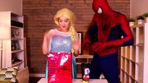 Frozen Elsa & Spiderman Break Up! w_ Pink Spidergirl, Ariel Mermaid, Superman, Joker! Superhero Fun-nJH9H