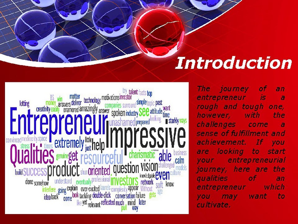 Characteristics of An Entrepreneur by Carl Kruse