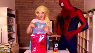 Frozen Elsa & Spiderman Break Up! w_ Pink Spidergirl, Ariel Mermaid, Superman, Joker! Superhero Fun-nJH9HB