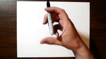 How to Draw an Easy Anamorphic Hole for Kids - Trick Art on Paper-B9K