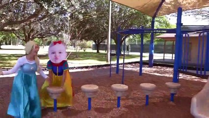 Frozen Elsa Injured at Playground w_ Snow White Baby, Doctor Mcstuffin, Fireman baby-BlL