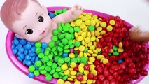 Bad Baby Doll Crying Bath Time Learn Colors With m&m Nursery Rhymes Finger Song-BeISbS-0