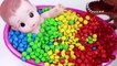 Bad Baby Doll Crying Bath Time Learn Colors With m&m Nursery Rhymes Finger Song-BeISbS-