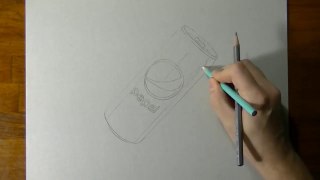 Drawing of a Pepsi can - How to draw 3D Art-WqB