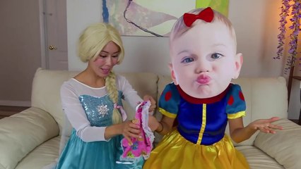 Frozen Elsa & Baby vs Cupcake Thief w_ Catbaby, rapunzel baby, joker family-B