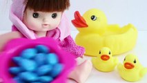 Baby Doll Bath Time Learn Colors Nursery Rhymes Finger Song DIY Orbeez Icecream-B