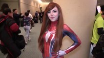 SPIDER-MAN vs HARLEY QUINN vs BATMAN vs SUPERMAN at Comic Con!-Xc