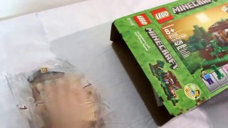 LEGO MINECRAFT!! [PART 1] Set 21115 THE FIRST NIGHT - Time-Lapse Build, Unboxing, Kids Toys-dTz55gFU