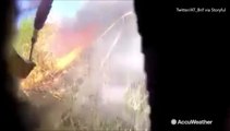 INTENSE: Body cam shows what firefighters battling wildfires go through