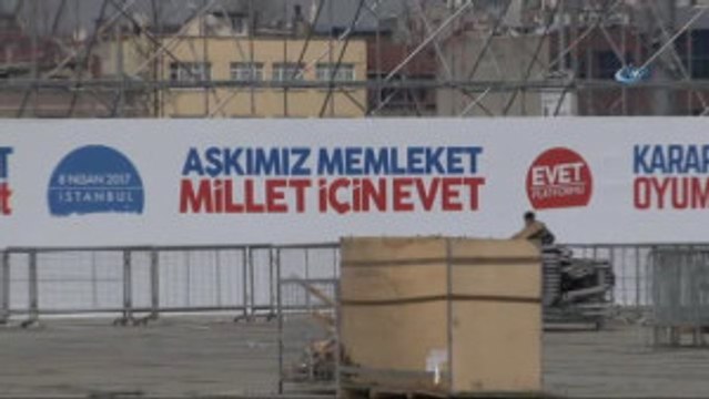 Büyük İstanbul Mitingi Hazırlıkları Devam Ediyor... Miting Alanı Drone ile Havadan Görüntülendi