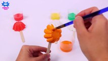 Best Learning Colors Video for Children - Glittedsar Painting Lollipop Finger Family So