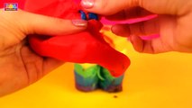 Play Doh Rainbow Cake Surprise _ Spiderman, Fdsarozen, Angry Birds & Shopkins Surp