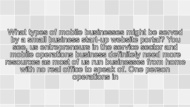 Mobile Business Portal Informational Website Needed To Help Small Business Start-Ups