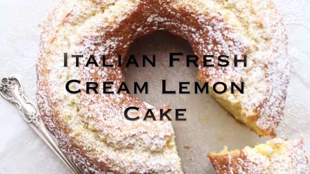 Italian Fresh Cream Lemon Cake
