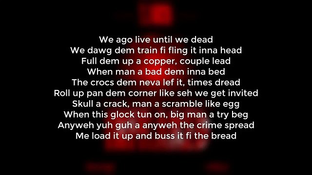 Vybz Kartel ft Masicka - Infrared (Lyrics)