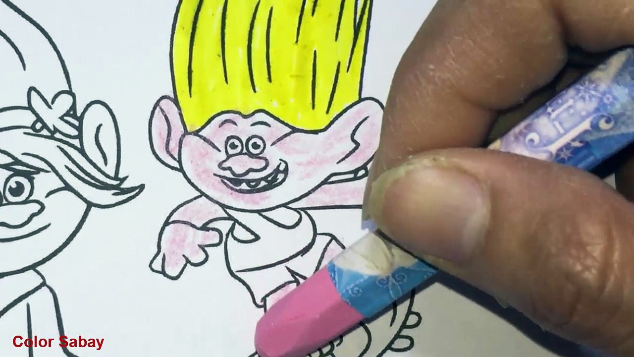 Coloring Pages Dreamworks TROLLS Coloring Book Videos for Children Learning Brilliant Colors