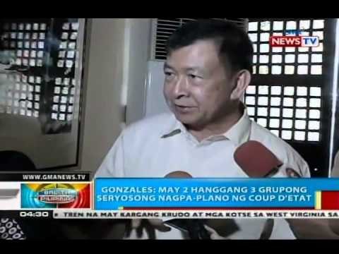 Dating DND Sec. Gonzales: May 2 hanggang 3 grupong seryosong nagpa-plano ng coup d'etat