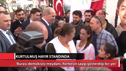 Kurtulmuş da ‘Hayır’ standını ziyaret etti