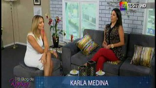 Karla Medina hablando de Tema Mama Primeriza en el Blog de Karina