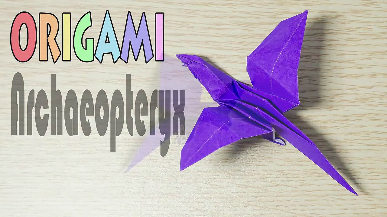 Origami Archaeopteryx  - Paper Dinosaur Tutorial(Bird)-if