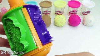 Learn Colors Play Doh Peppa Pig Sparkle Balls Molds Fun & Creative for Kids Rhymes