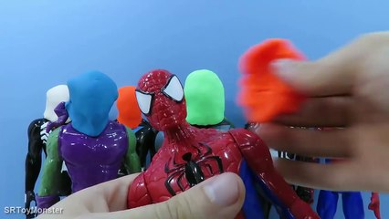 Learn Colors With Play Doh SuperHero Toys Guess Game Batman vs Spiderman vs Venom