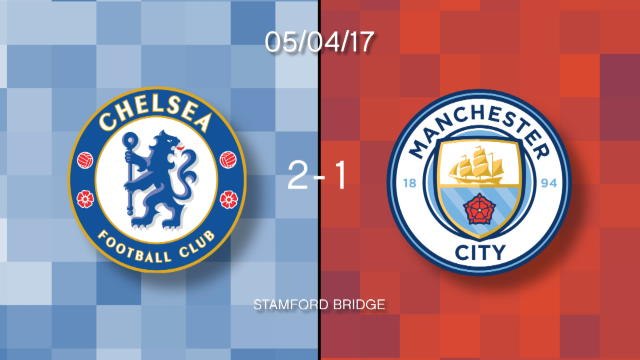 Chelsea 2-1 Manchester City in words and numbers
