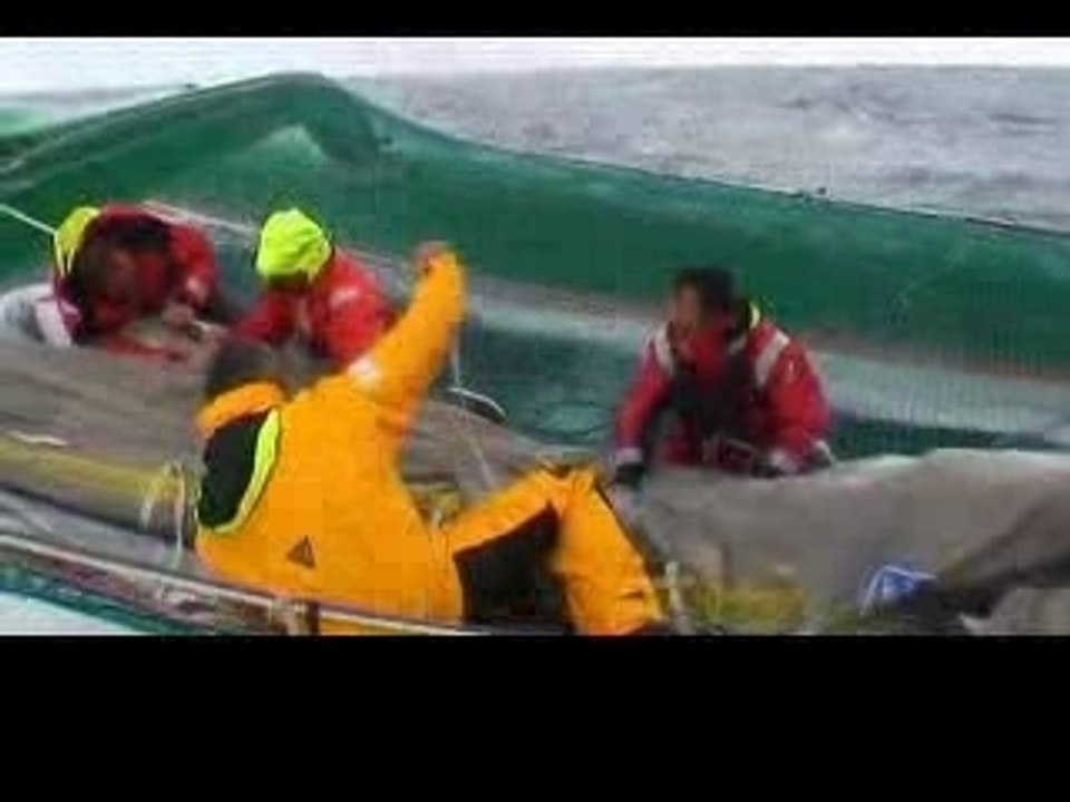 Record Atlantique Nord par Franck Cammas