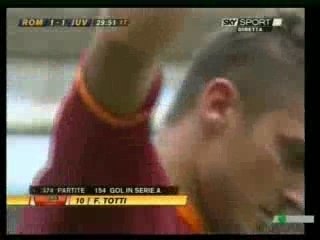 Totti's 1st goal against Juventus