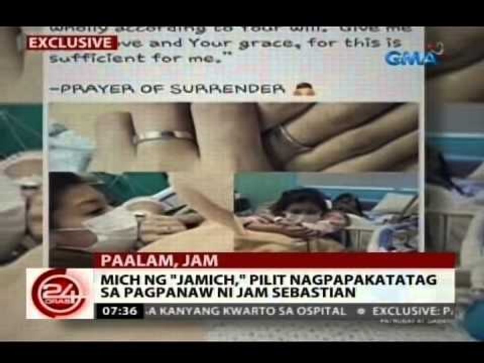 24Oras: Mich ng 'Jamich', pilit nagpapakatatag sa pagpanaw ni Jam Sebastian