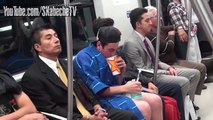 腹筋崩壊注意！【キチガイイタズラドッキリ】電車の中でやることじゃなくね？反応がw【海外人気ドッキリ！ハプニング集！俺的ランキング！】