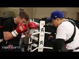 PURE POWER & SPEED! Canelo ripping the mitts looking to KO Chavez Jr!