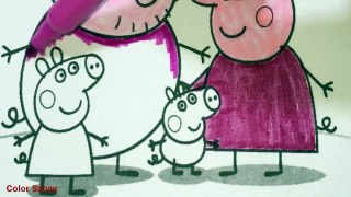 Peppa Pig and Her Family Coloring Book Coloring Pages, Video For Kids