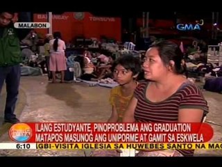 UB: Daan-daang pamilyang nasunugan sa Malabon, nagsisiksikan sa covered court