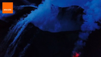Stunning Drone Footage of Etna's Lava