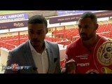 Kell Brook & Errol Spence side by side, pose off at Brammal Lane Stadium