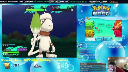 Pokemon Sun and Moon Shiny Spinarak Live Reaction #2