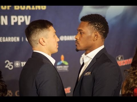 Gennady Golovkin vs Daniel Jacobs full final press conference & face off video