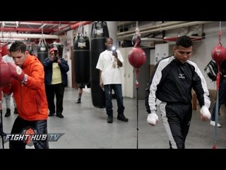 Frenemies unite! Roman Gonzalez & Carlos Cuadras training together days before their fights in MSG