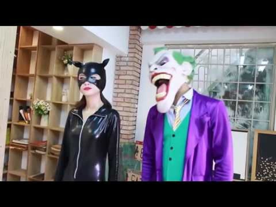 Spiderman, Frozen Elsa & Anna, Maleficent bikini bathing in the pool Funny Superheroes in Real Life