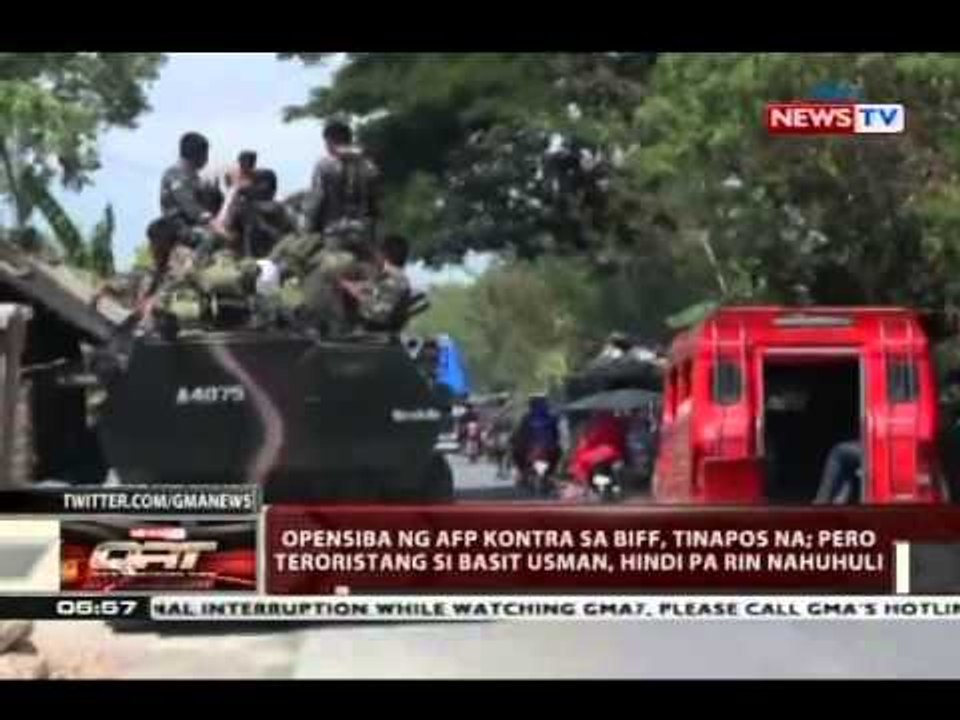 QRT: Opensiba ng AFP kontra BIFF, tinapos na