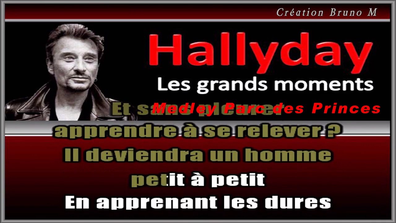 Johnny Hallyday - Medley (Parc des Princes) KARAOKE / INSTRUMENTAL