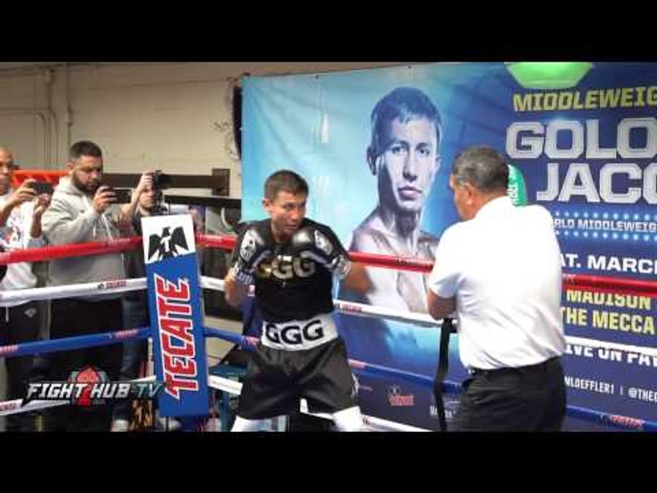 Golovkin vs. Jacobs- The Full Gennady Golovkin Media Workout video