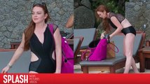 Lindsay Lohan tauscht Burkini für einen sexy Badeanzug