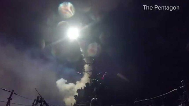 Le Pentagone a dévoilé les images des frappes en Syrie