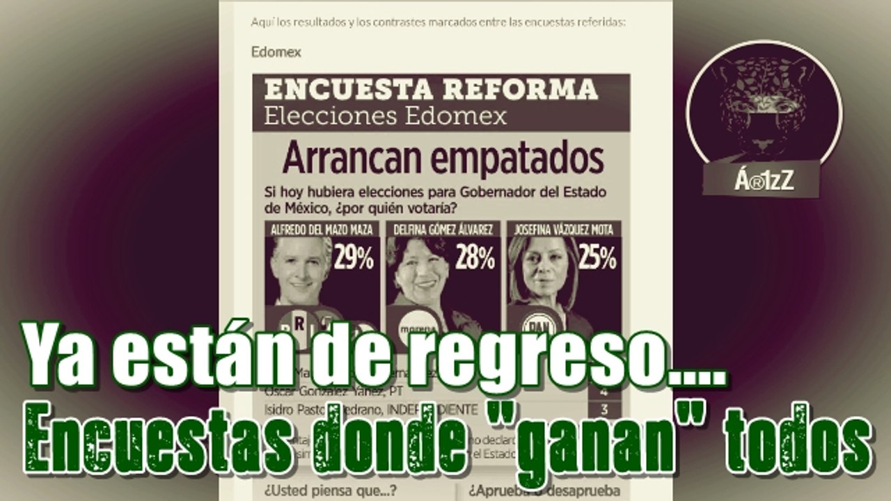 Las encuestas para el EdoMex dan por ganador a todos, depende del que la haga ¡Neta, eh!