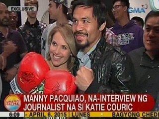 UB: Pacquiao, in-interview ng journalist na si Katie Couric