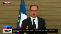 Voici l'allocution de François Hollande après la riposte des États-Unis en Syrie - Regardez